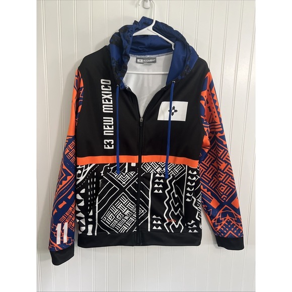 BOOMBAH Full Zip Hoodie Jacket E3 New Mexico Flag Pattern Athletic Activewear - Picture 1 of 9